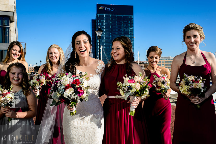 Baltimore Wedding Photographers, Maryland Wedding Photographers, Ashley Michelle Photography, bridesmaids, Legg Mason Tower weddings
